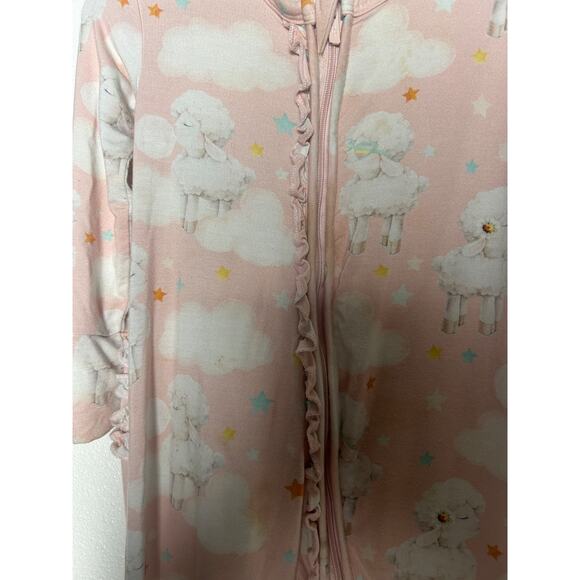 Posh Peanut Mary Lamb Pink Sleep Footie Pajama Size 18-24 Months - Picture 2 of 7